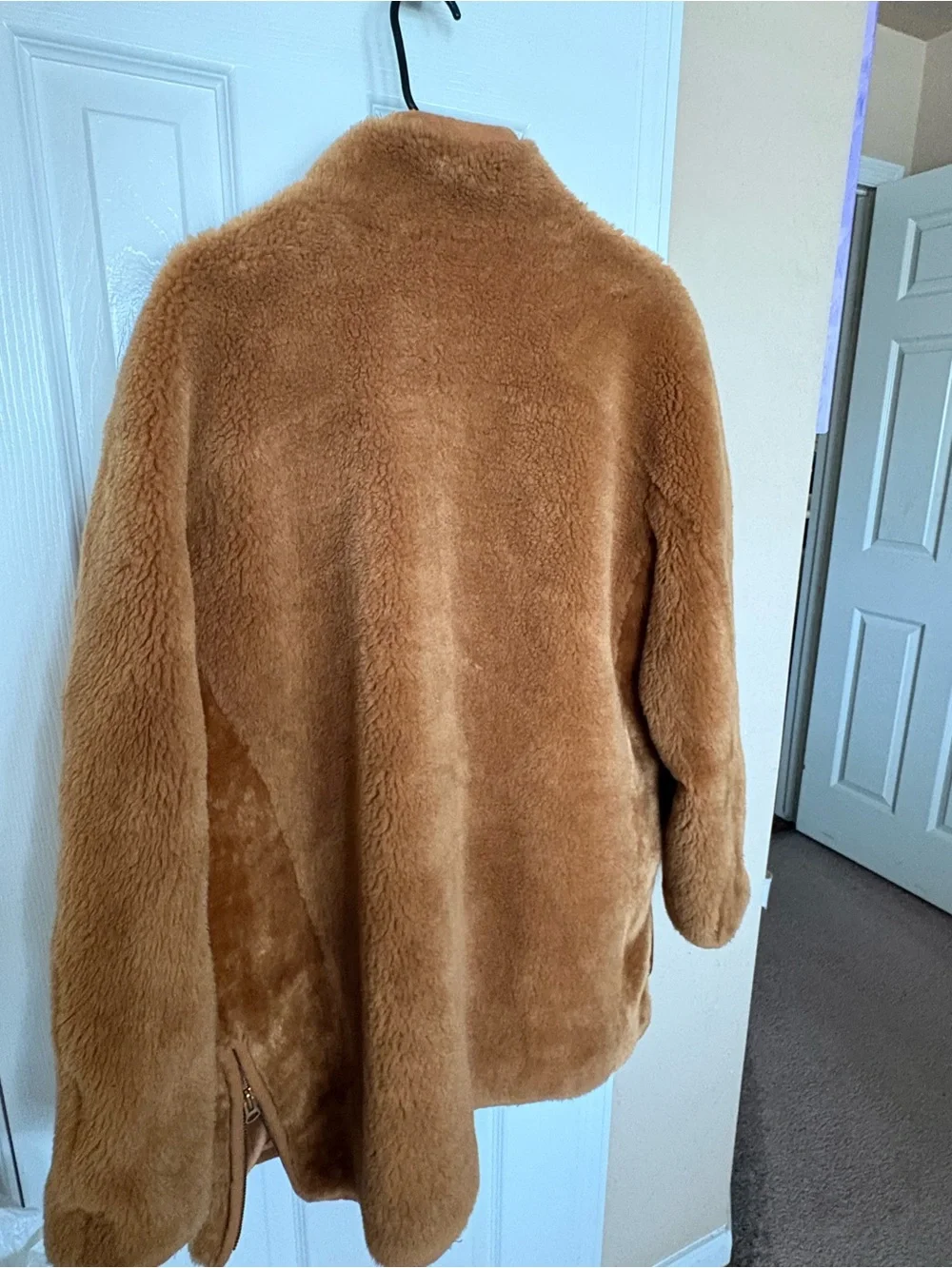 JCrew Teddy Coat with Pockets in Camel